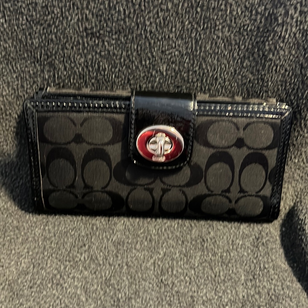 Coach Turn Lock Wallet With Matching Checkbook Holder